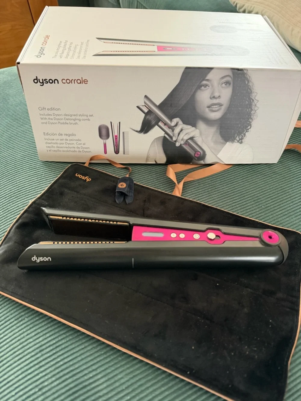 Dyson Corrale Hair Straightener in Metallic Gray and Pink - Picture 7 of 7